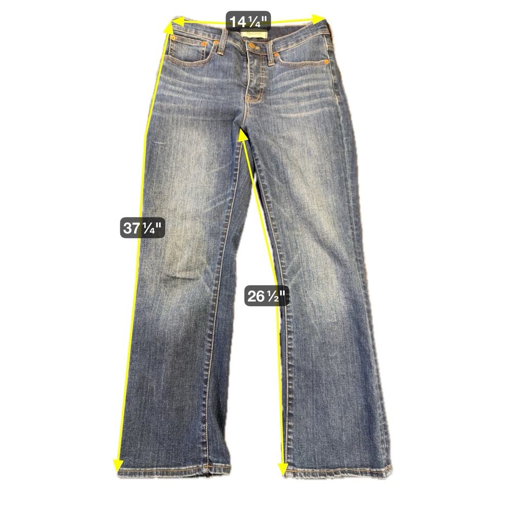 Madewell Cali Demi Boot Jeans Women's Size 26 Mid-Rise Medium Wash Denim - Picture 2 of 9